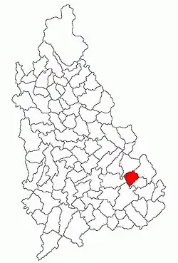 Location in Dâmbovița County