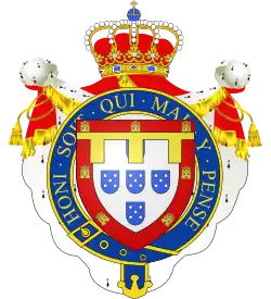 Coat of arms as a Knight of the Garter