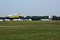 Blimps moored at the Minneapolis Crystal Airport