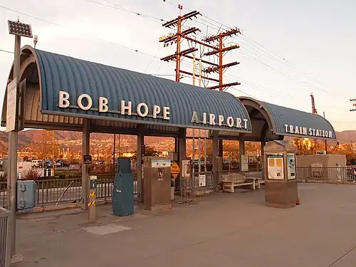 Burbank Airport–South station in 2012 when it was named Bob Hope Airport station