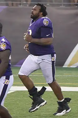 Williams at Ravens M&T Bank Stadium practice in August 2012