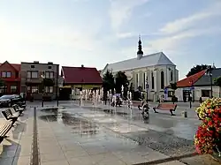 Górny Rynek (Upper Market Square) with the Gothic Saint Stanislaus church in background