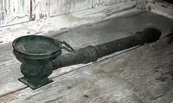 Brass incense burner at Jaffna museum, Sri Lanka.