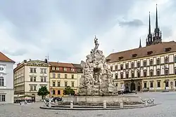 Zelný trh and Parnas fountain, Brno