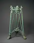 Rod tripod stand; early 6th century BC; bronze; overall: 75.2 x 44.5&nbsp;cm; Metropolitan Museum of Art