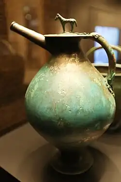 Another Italian shape adapted by Celts, Waldalgesheim chariot burial, 330-320 BC