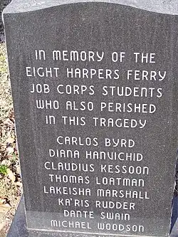 Gravestone showing the passengers who died