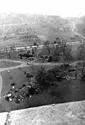 The ruins in 1960 with Building I in the background