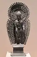The Buddha with a radiate mandorla, Gandhara, 6th century