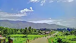 Bundibugyo road with the Rwenzori ranges in background