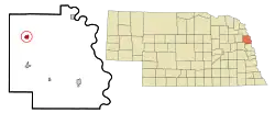 Location of Lyons, Nebraska