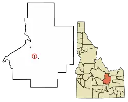 Location of Arco in Butte County, Idaho.