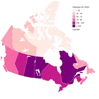 Total deaths per 100,000 inhabitants by province/territory