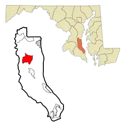 Location of Huntingtown, Maryland