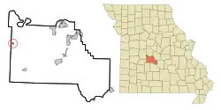 Location of Climax Springs, Missouri