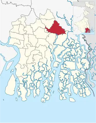 Location of Canning II community development block in South 24 Parganas district