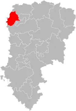 Situation of the canton of Saint-Quentin-1 in the department of Aisne