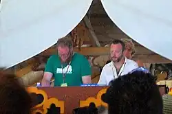 Carbon Based Lifeforms performing in 2013, Hedberg (left) and Vadestrid (right).