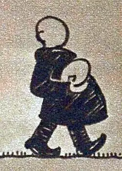 Caricature of Charles Bennus published in Le Miroir des sports on 4 November 1925.