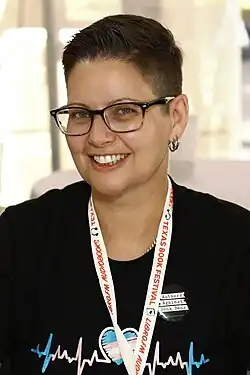 De Robertis at the 2024 Texas Book Festival.