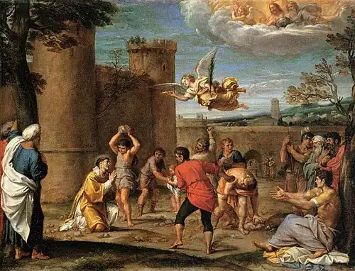 Painting of The Martyrdom of St Stephen by Annibale Carracci
