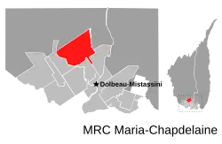 Location of Notre-Dame-de-Lorette