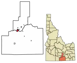 Location in Cassia County and Minidoka County, Idaho