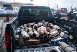 Catalytic converters seized during the raid on Curtis Cores