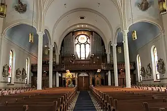 Nave looking toward gallery