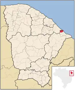 Location of Fortim in Ceará