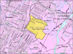 Census Bureau map of North Arlington, New Jersey