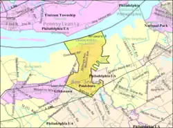 Census Bureau map of Paulsboro, New Jersey