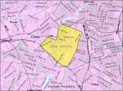 Detailed Census Bureau map of West Paterson in 2000