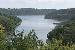River Trieux from rear of the château looking downstream