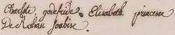 Charlotte de Rohan's signature