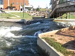 Competition channel bridge drop.