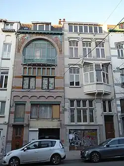 Art Nouveau town houses (Van Oostveen, 1901), Chaussée de Waterloo 250–252