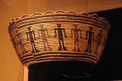 Chehalis coiled cedar root basket, created c. 1880&nbsp;– c. 1910[1]