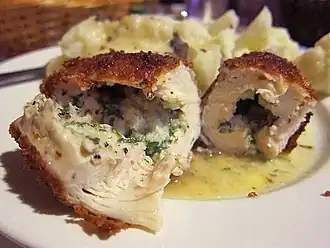 Kotleta po-kievski (chicken Kiev)