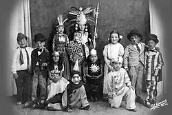 Children dressed for the La Paz Carnival at the Gismondi studio, c. 1941