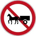 No horse-drawn vehicles