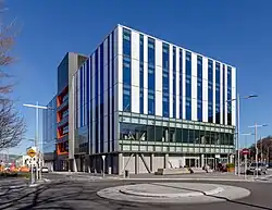 view of large building