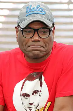 A photograph of actor Christopher Judge; he did the voice and cinematic motion capture for Kratos in the game.