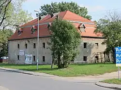 Chudów, Upper Silesia - manor granary, from the 18th century, brick construction (monument number A/569/66)