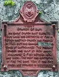 Church HRMC historical marker installed in 1938