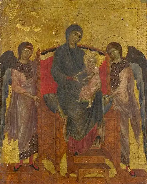 Virgin and Child with Two Angels (c.&nbsp;1280), National Gallery, London