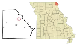 Location of Revere, Missouri