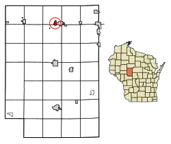 Location of Withee in Clark County, Wisconsin.