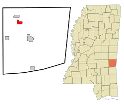 Location of Stonewall, Mississippi