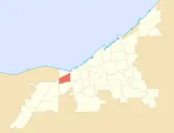 Location in the city of Cleveland